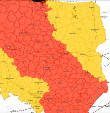 IMGW wydał ostrzeżenie przed burzami z gradem dla 7 lubuskich powiatów