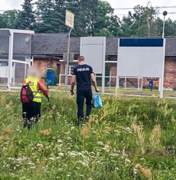 Policjanci pomogli starszej kobiecie, która zgubiła się w lesie na grzybach