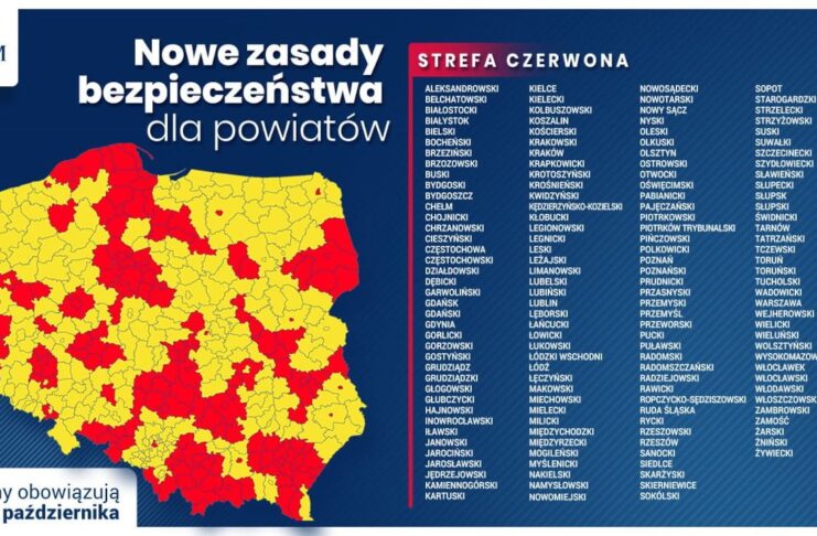 Od soboty czerwone strefy w lubuskiem. Obejmą 4 powiaty