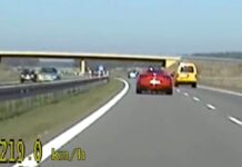 Ferrari na drodze ekspresowej S3 w woj. lubuskim