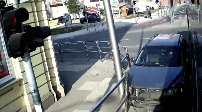 Kolizja autobusu w Zielonej Górze