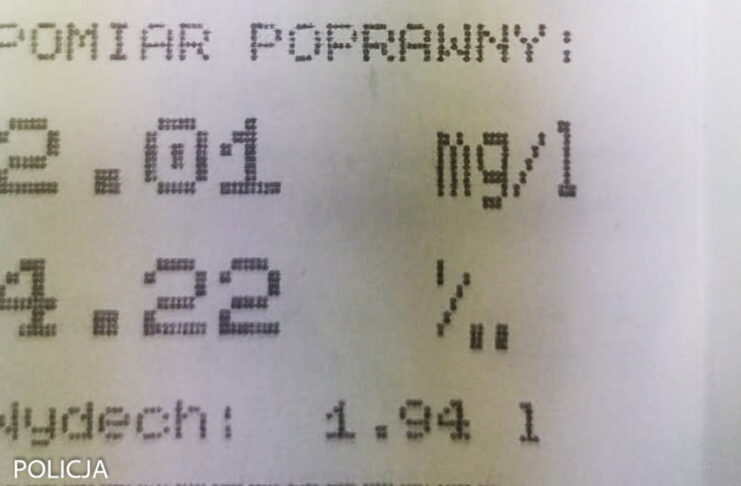 Kobieta miała ponad 4 promile