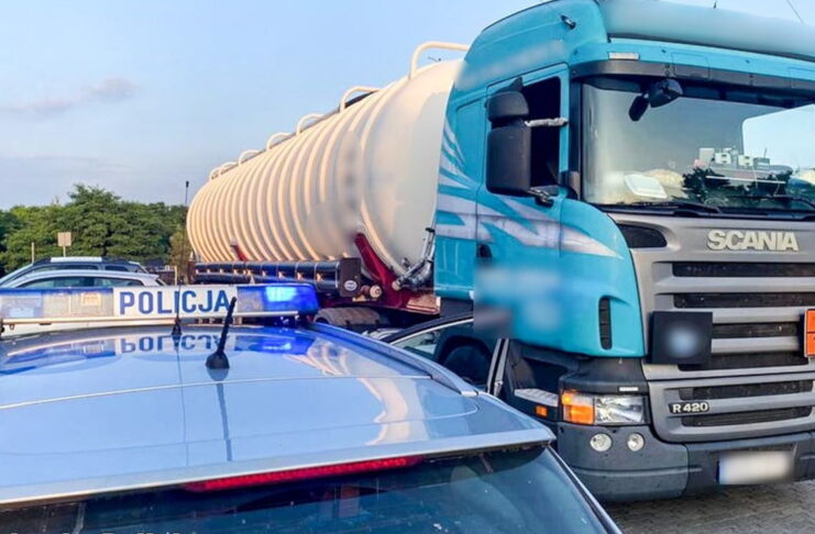 Cysterna zatrzymana w Połupinie