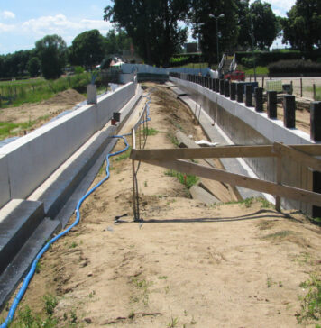 Mury oporowe nad Odrą w Nowej Soli