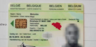 Podrobiony belgijski dowód osobisty