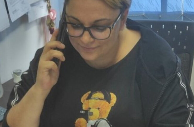 asp. Wioletta Kruszkowska-Grycz w trakcie pracy