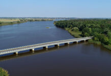 Most na rzece Bóbr. DK32 Gubin-Krosno Odrzańskie
