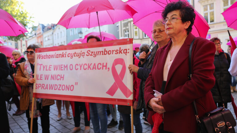Różowy marsz w Zielonej Górze, październik 2021