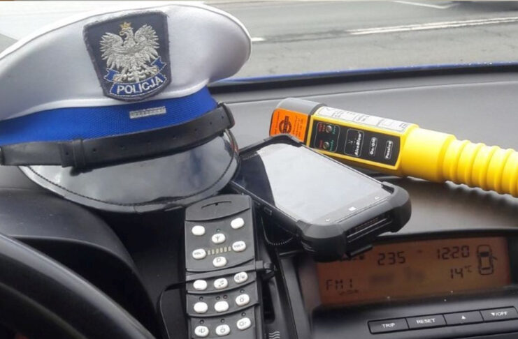 Kontrola policji, alkomat
