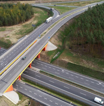 Węzeł Niedoradz na S3 przed rozbudową