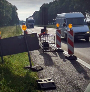 Boczów: Pijany mężczyzna kierował ruchem na krajówce Prace drogowe na DK92