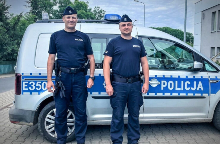 sierż. szt. Piotr Sławiak oraz post. Michał Banaszak