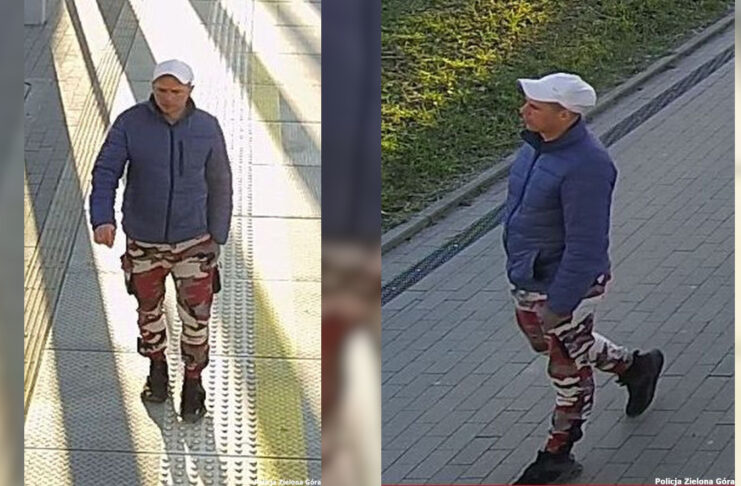 Wizerunek sprawcy kradzieży rozbójniczej na dworcu w Zielonej Górze