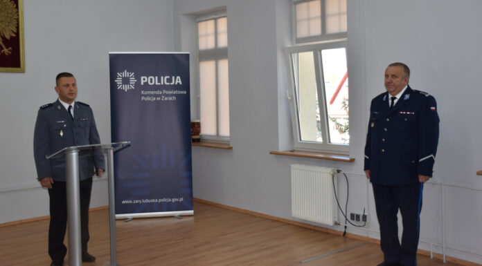 Nowy Komendant Powiatowy Policji w Żarach Komisarz Mateusz Domaradzki