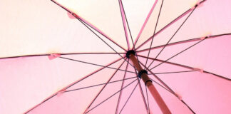 Różowa parasolka