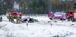 Wypadek na przejeździe kolejowym w Trzebiszewie