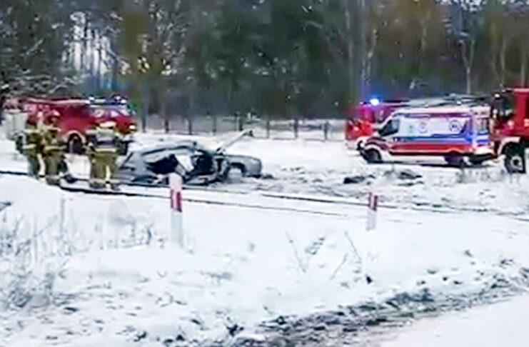 Wypadek na przejeździe kolejowym w Trzebiszewie