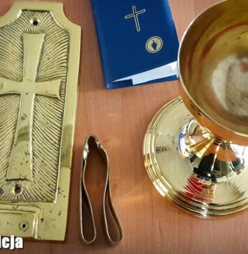 Poszedł się pomodlić a potem okradł szpitalną kaplicę Przedmioty liturgiczne