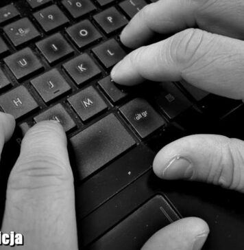 Haker, oszust internetowy, klawiatura