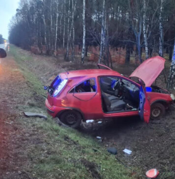 Auto wylądowało w rowie. Wypadek na DK29 Osiecznica-Radomicko spowodowany przez nietrzeźwego kierowcę Wypadek na DK29 Osiecznica-Radomicko
