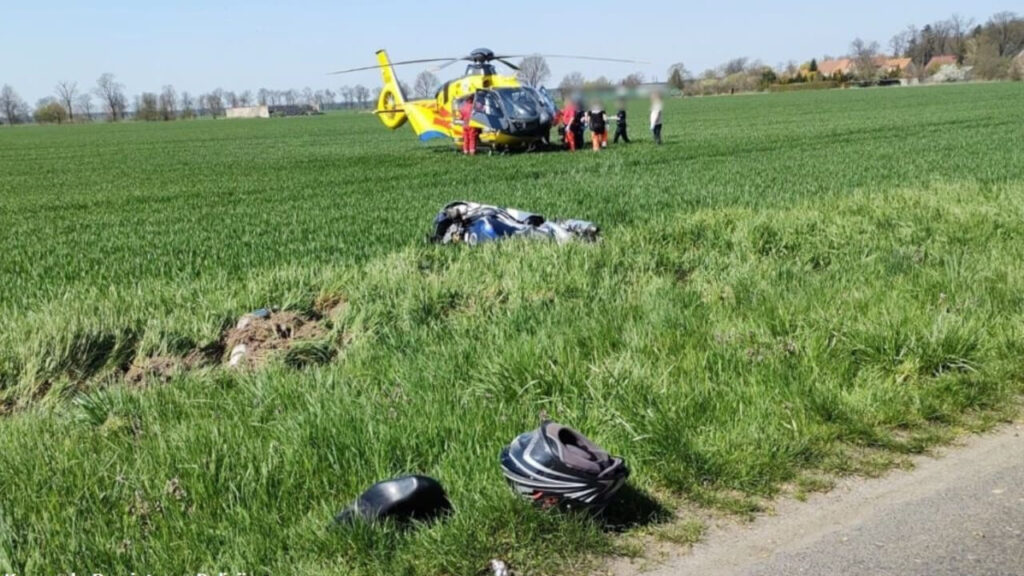 Śmiertelny wypadek w Osowej Sieni. Nie żyje 52-letni motocyklista