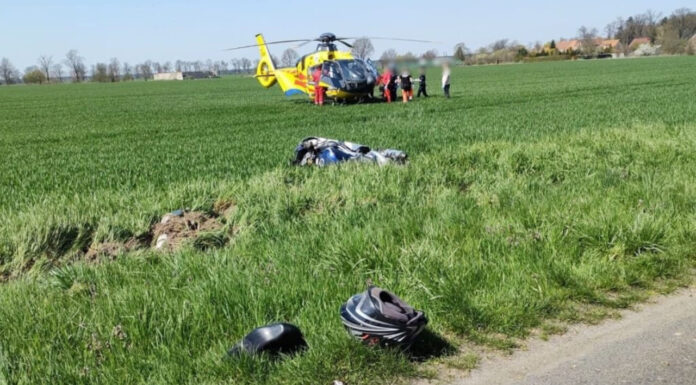 Śmiertelny wypadek w Osowej Sieni. Zginął 52-letni motocyklista
