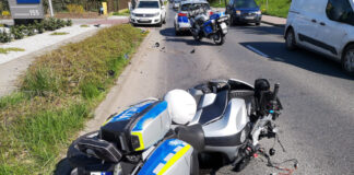 Gorzowski policjant miał wypadek na motocyklu