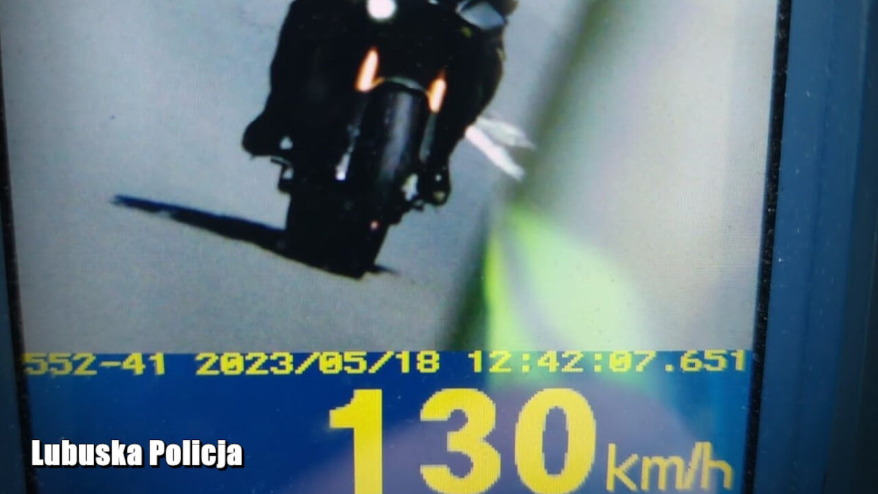 130 km/h w obszarze zabudowanym - motocyklista stracił prawo jazdy
