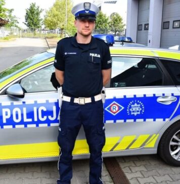 Dzielnicowy z Żagania Michał Wróblewski