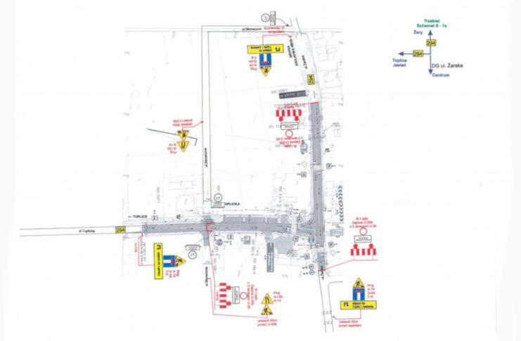 Czasowa zmiana organizacji ruchu w Trzebielu - utrudnienia są związane z rozbudową drogi wojewódzkiej 294