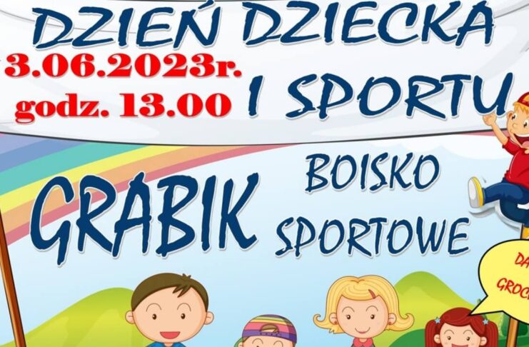Dzień Dziecka i Sportu w Grabiku (plakat)