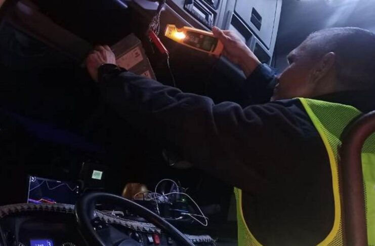 kontrole ciężarówek na A2