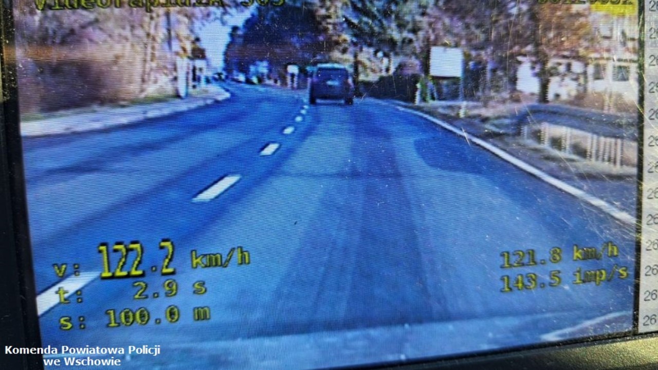 122 km/h na „pięćdziesiątce” - kierowca stracił prawo jazdy