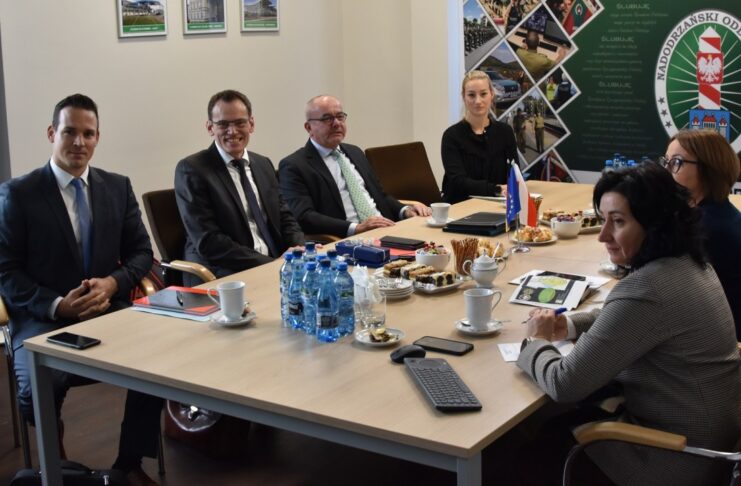 Wizyta Wiceprezydentów Policji Federalnej Niemiec z Berlina i Pirny w Nadodrzańskim Oddziale SG