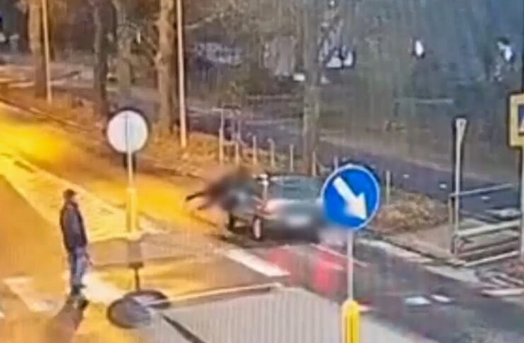 Potrącenie na przejściu w Gorzowie. Policja publikuje nagranie „ku przestrodze”