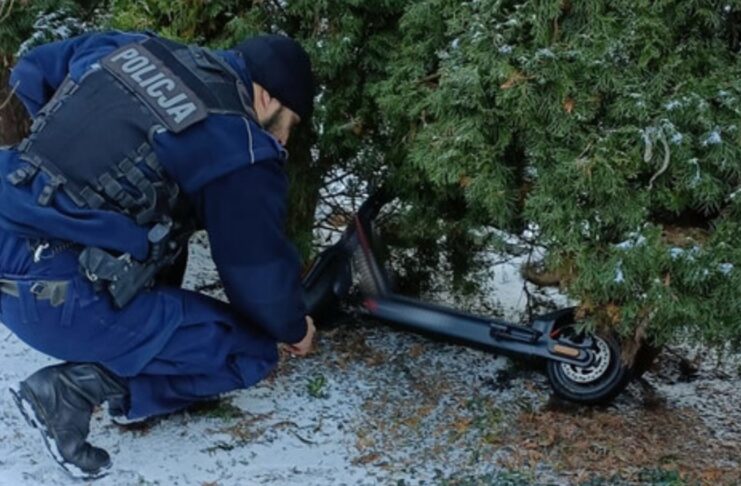 Dotarli do złodzieja po śladach hulajnogi