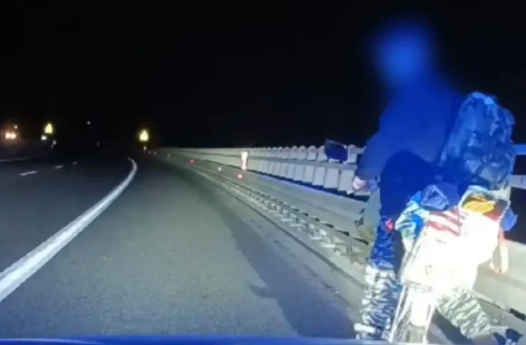 Jechał rowerem po drodze ekspresowej S3