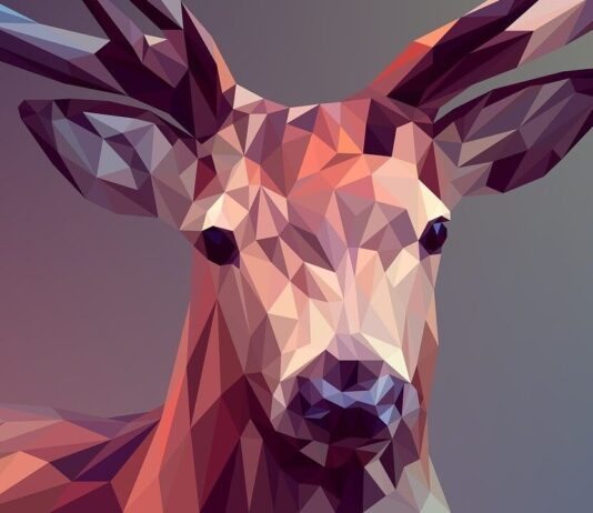 Jeleń - artystyczna ilustracja