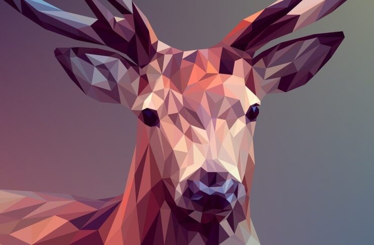 Jeleń - artystyczna ilustracja