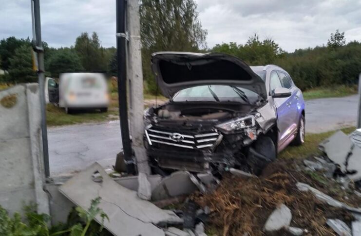 Uderzył w słup, próbując ominąć zwierzynę – Kierowcy, noga z gazu, na drogach już jesień Uderzył w słup, próbując ominąć zwierzynę - Kierowcy, noga z gazu, na drogach już jesień