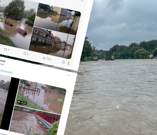 Powódź w Żaganiu – w nocy woda wdarła się do miasta, ewakuowano mieszkańców, mosty nieprzejezdne