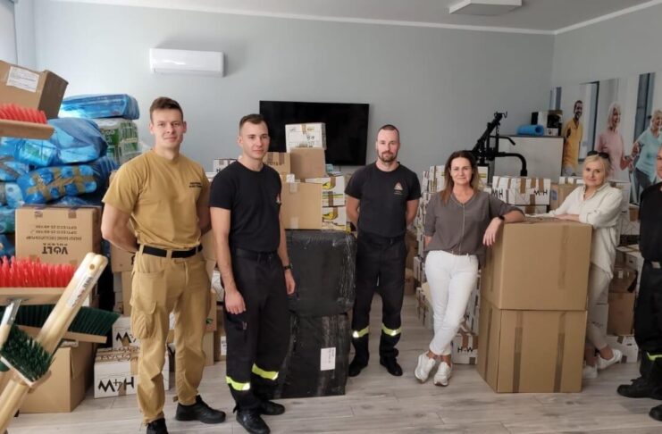 Strażacy z Strzelec Krajeńskich wspierają powodzian