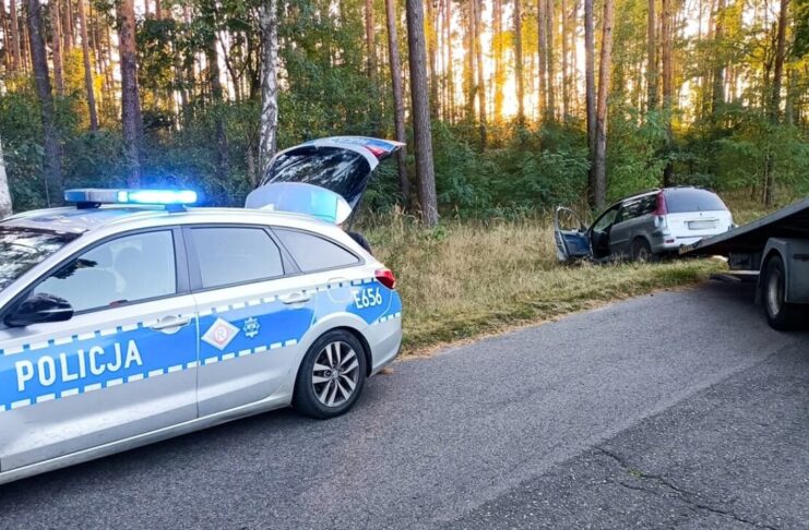 Kierowca z 4 promilami wylądował w rowie – gdy pojawili się funkcjonariusze próbował ucieczki w las