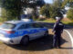 Patrol policji na drodze