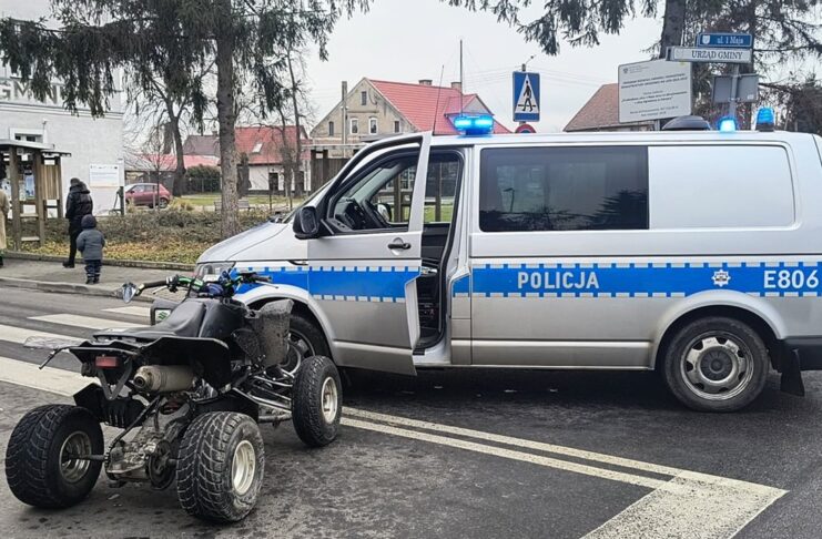 Pościg za quadem zakończony zatrzymaniem 21-latka bez uprawnień Pościg za quadem zakończony zatrzymaniem 21-latka bez uprawnień